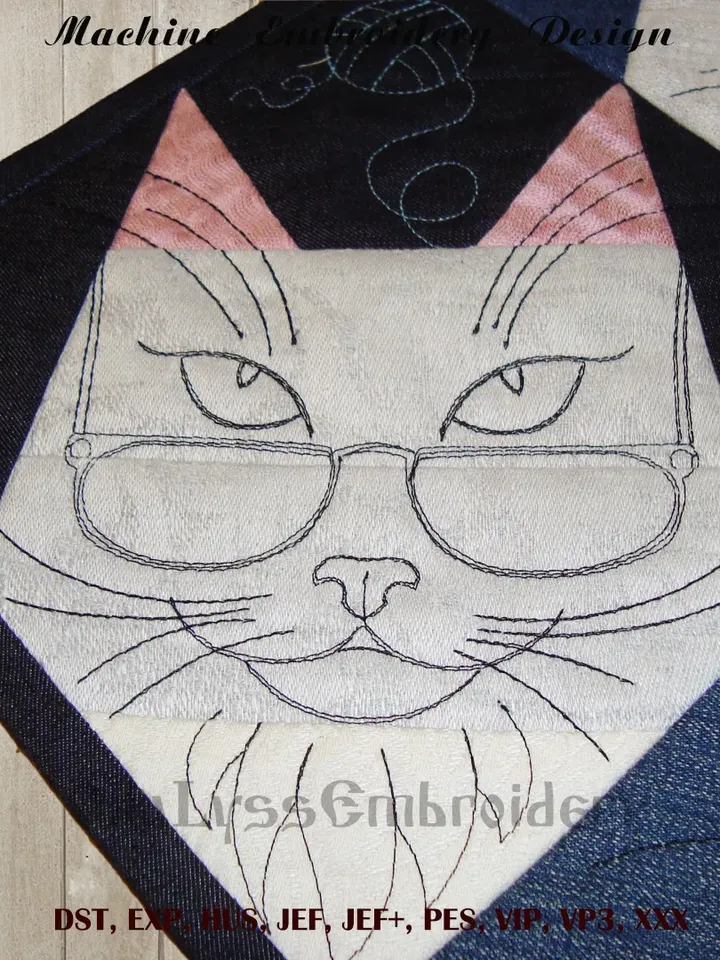 Cats Quilt Blocks 8x8 ITH machine embroidery designs