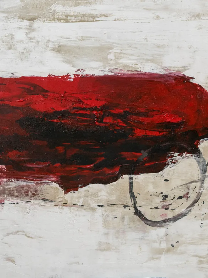 Abstract painting.Abstract Art. Original Painting.Square Painting. Modern Art. Red Painting. Acrylic on canvas. Home Decor
