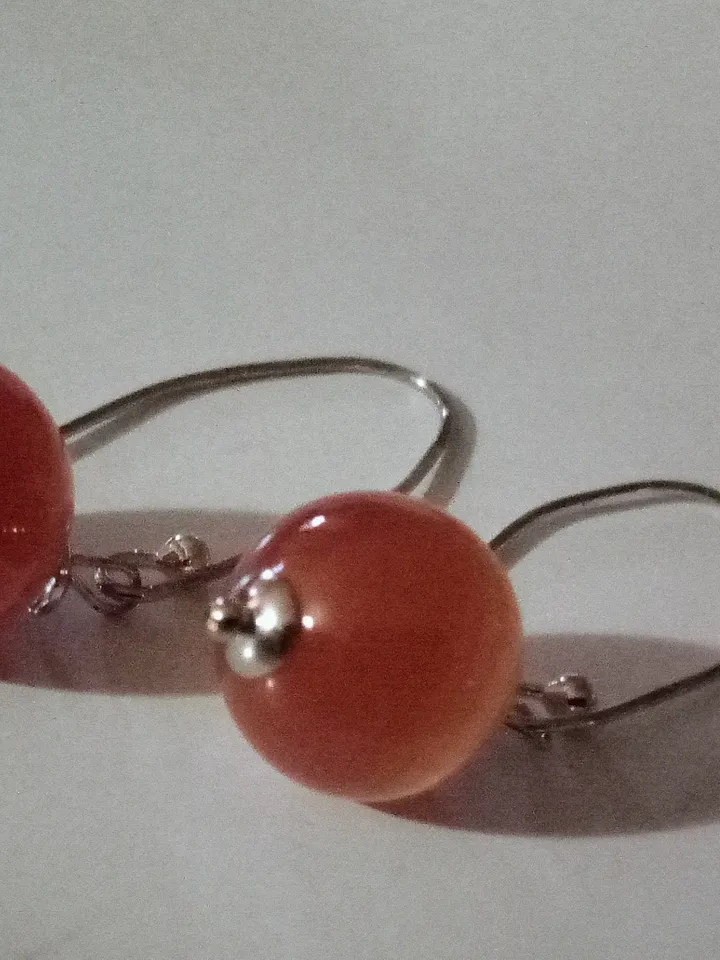 Orecchini in argento con corniola Carnelian Silver Sterling Earrings