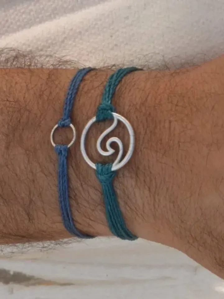 Black Surfer Bracelet, Men Surf Gifts, Wave Bracelet, Guys Ocean Wave Bracelet, Wave Jewellery, Surfer Gifts for Him, Beachy Surf Jewelry