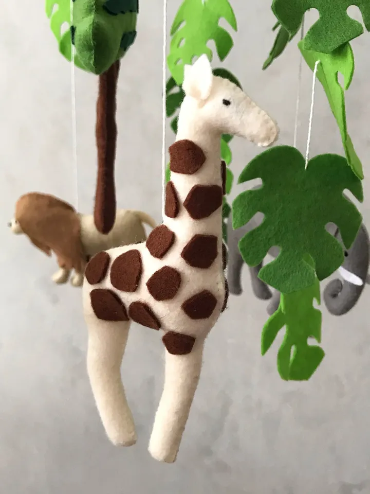 Jungle animals baby mobile Safari crib mobile neutral nursery