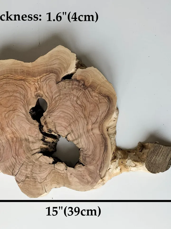 Olive Wood Slab, 15"x11"x1.6" Epoxy Resin Wood, Live Edge Wood Slab, Tree Slices, Burl Wood Slab, READY TO SHIP