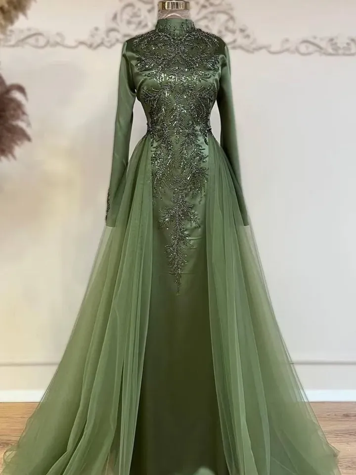 AHUNARE HIJAB - Wedding Dress, Muslim Evening Gown, Nikah, Islamic Wedding, Engagement, Bridesmaid,