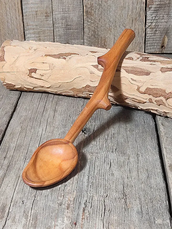 9th anniversary willow wood gift, Wedding anniversary, Handmade wooden spoon, Dessert spoon, Small measuring wood spoon