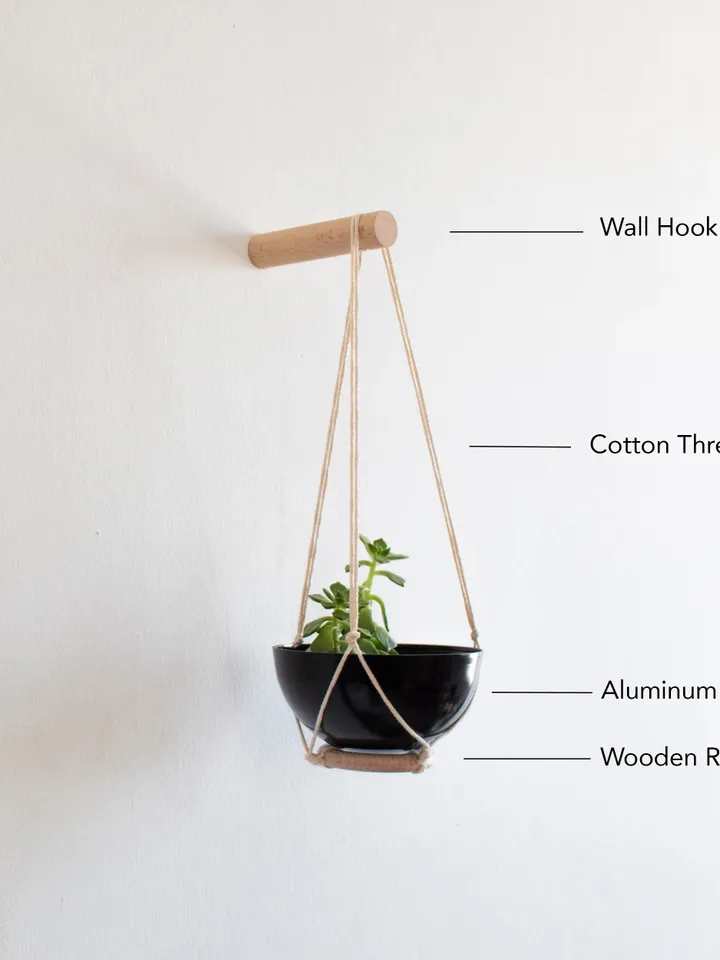 Mini Succulent Planter, Small Plant Hanger, Wall Hook For Hanging Plants, Aluminum Planter, Wall Plant holder, Small Plant Hanger