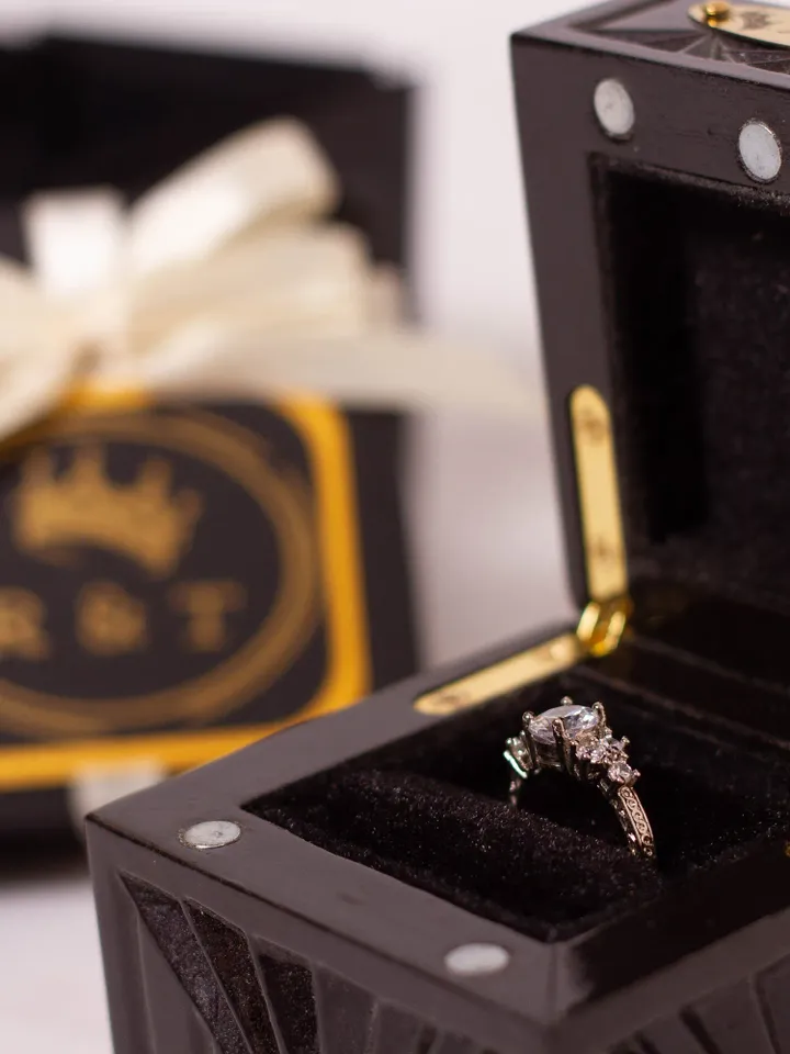 Music ring box proposal, Engagement ring box, Ring bearer box, Wooden ring box, Custom music box
