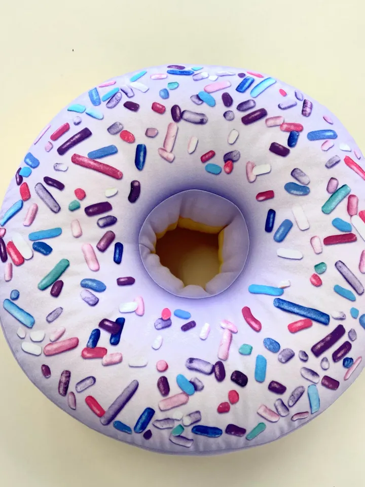Donut Pillow / Donut light purple / Donut gift / kids room / Food Pillow / Donuts decor / birthday decoration