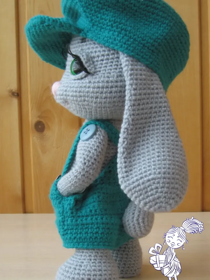 Crochet pattern: Rowdy-Dowdy Bunny  very 1 st original. Amigurumi pattern