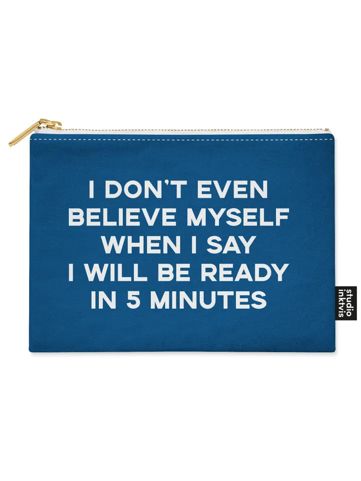 Makeup bag or pencil canvas zipper pouch I dont Even believe myself is a for makeup lovers, make up artist, girlfriend and creative minds