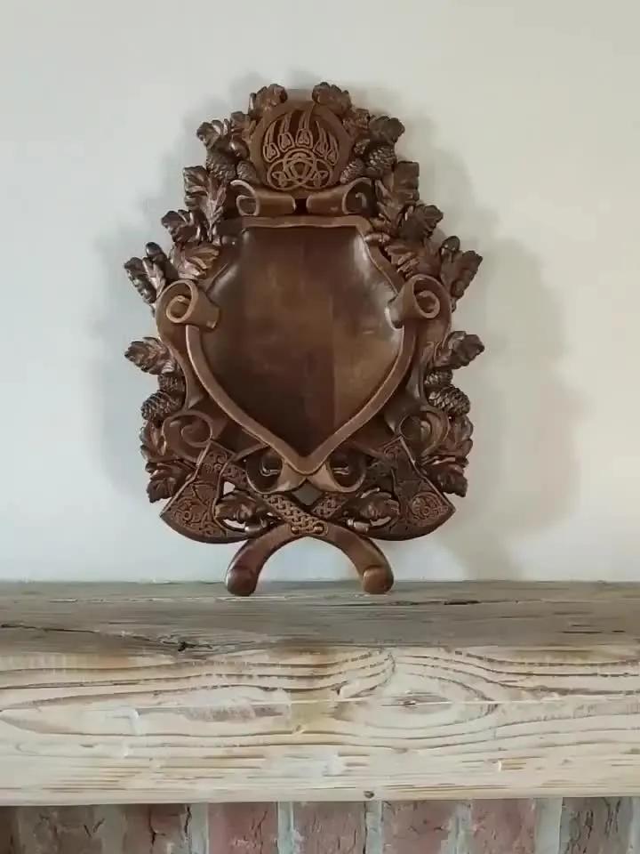 Plaque carved board for trophies, Antler Plaques, hunters gifts, Wooden Carver Panel, Wooden wall decor, carved wood wall art