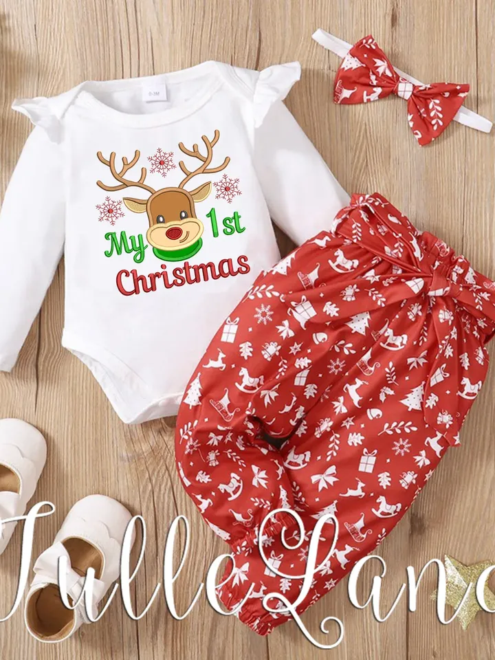 Christmas Deer Reindeer Holiday baby Deer Antlers Christmas Santa Deer with horn Design applique for Machine Embroidery