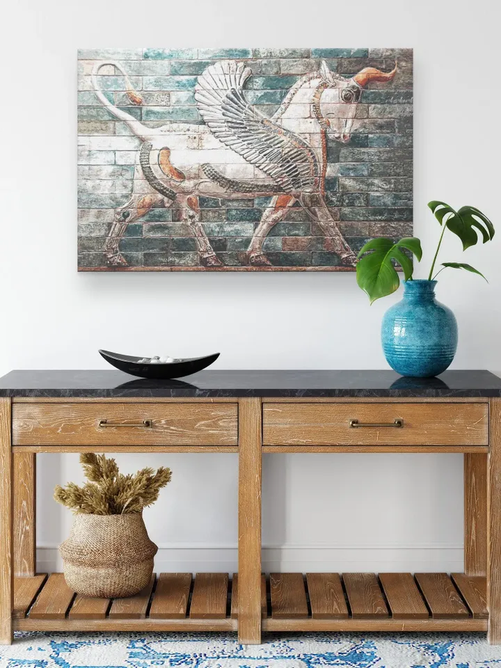 Unicorn from Apadana | Persian Wall Art | Persian Calligraphy Wall Art | Traditional Persian Gift | Persian Art