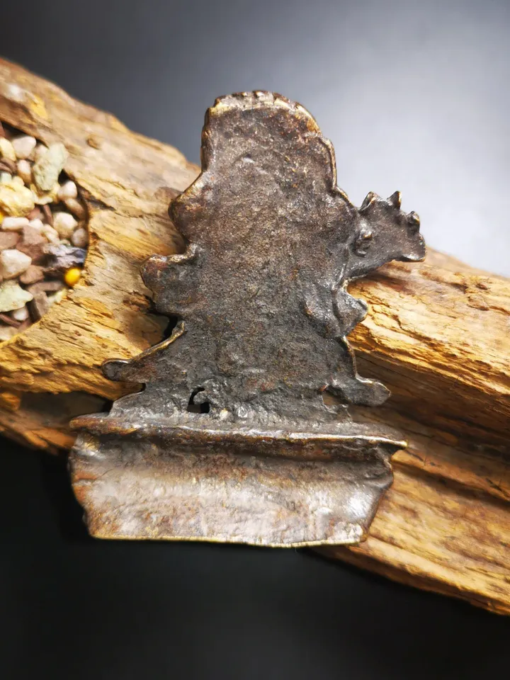 Gandhanra Acient Vajrapani Amulet,Tibetan Buddhism Statue,the Protector and Guide of Gautama Buddha,100 years old