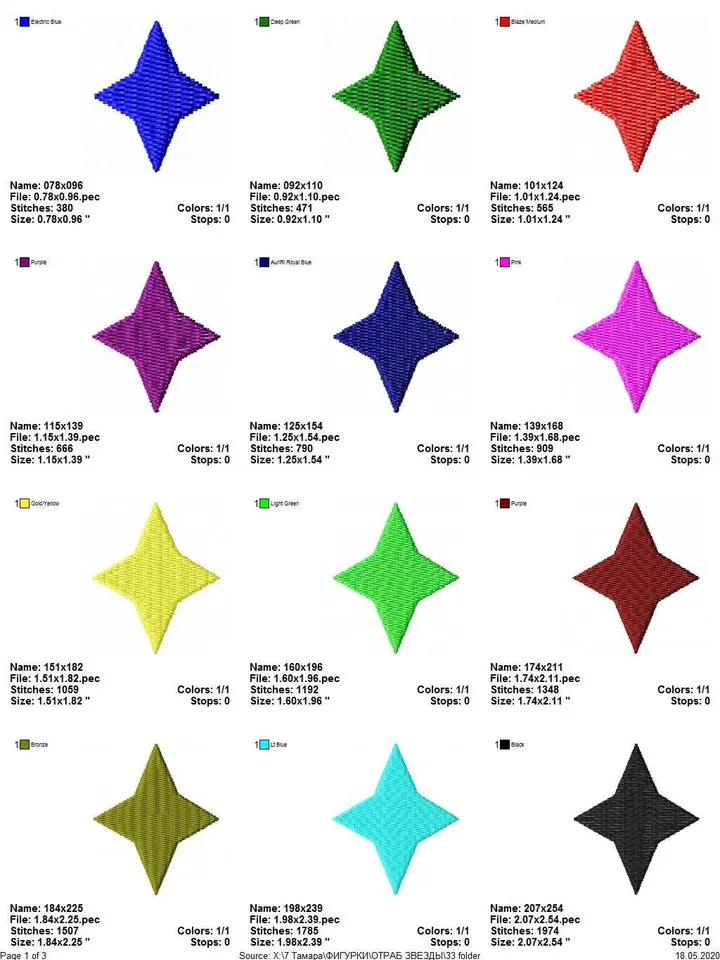 Star embroidery designs Mini Star embroidery  file for machine Digital design