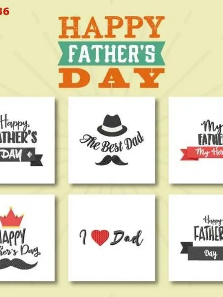 6 Happy Father’s Day Embroidery Design Pack,Dad Quotes, Fathers Day,gifts for dad,happy fathers day,Dad Love, Perents Day