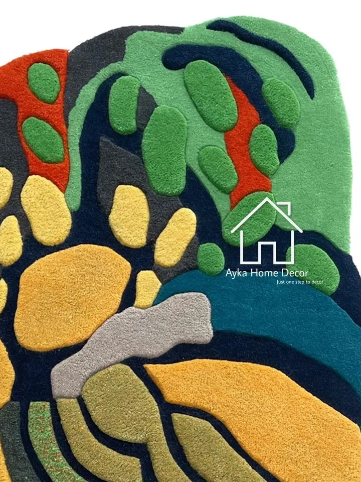 New Authentic Rug Blush colored Hand Tufted Kids room Play room area rug anti skid rug