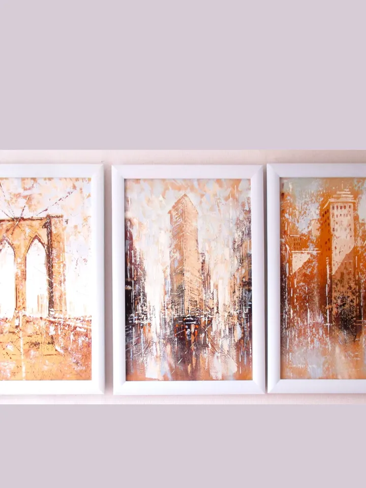 New York Painting ORIGINAL PAINTING ON CANVAS, Brooklyn Bridge Painting by Walperion