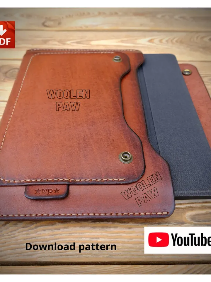PDF download pattern to make a leather iPad /Samsung tablet case !!! FLD4
