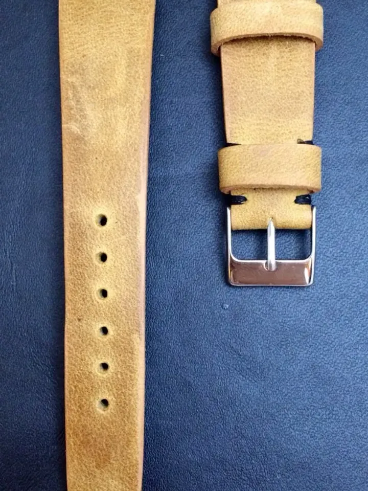 Leather Watch Strap 20mm, Beige watch band, 18mm 19mm leather watch band, watch strap, FREE SHIPPING