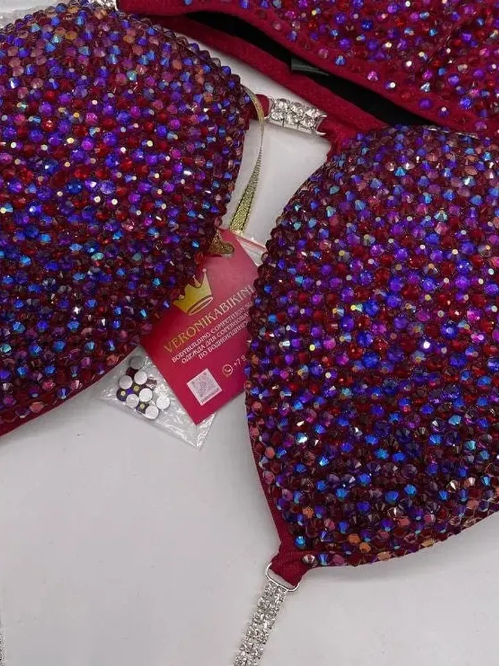 competition Figure Suit with Crystals/Competition Suit/Posing Suit/Rhinestone Fitness NPC,IFBB,WBFF