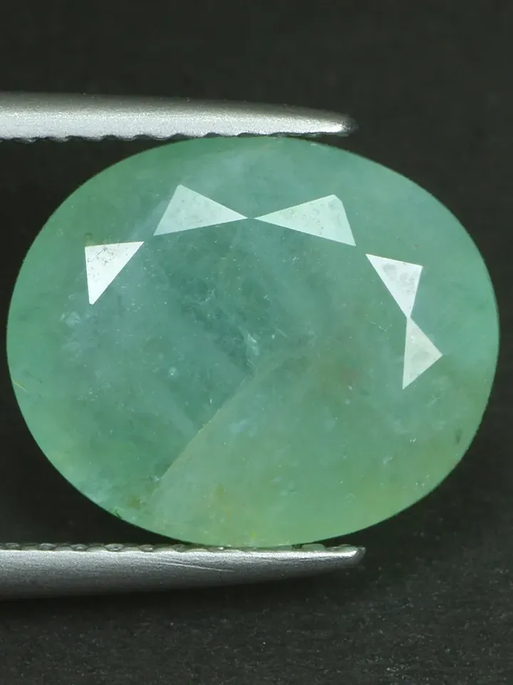 6.23 CT "Emil "Certificate Very Rare100% Natural Blue Greenish Grandidierite