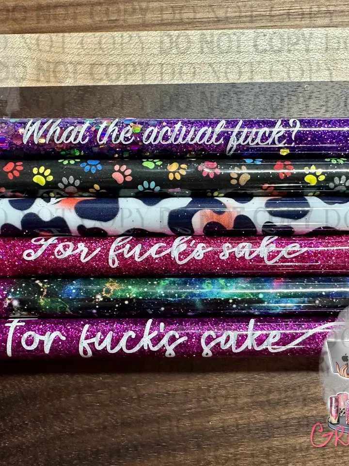 BEST SELLER Cuss Words/Names Custom Personalized Glitter Pens