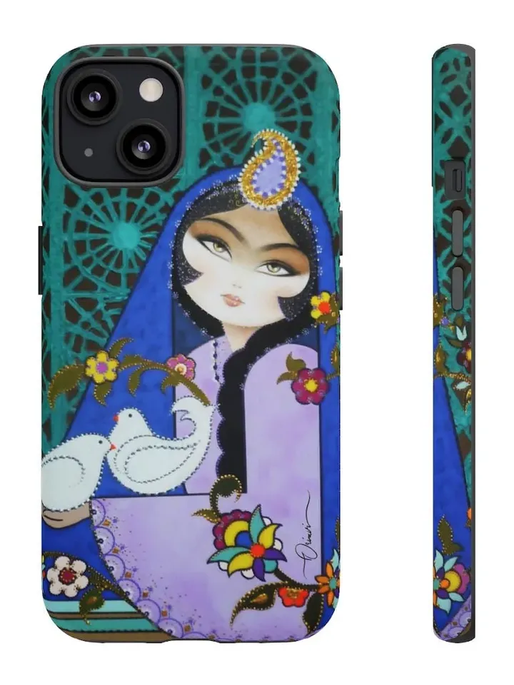 Persian Khatoon Phone Tough Cases | Persian Art iPhone Samsung Case Cover