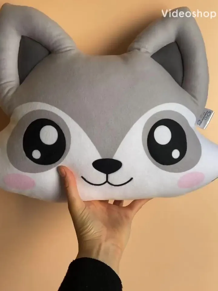 Raccoon Pillow / Cute Kawaii / Pillow /  Kawaii pet / pillow pet  / Kawaii Pillow/ Cute Raccoon / cute gift / kids room