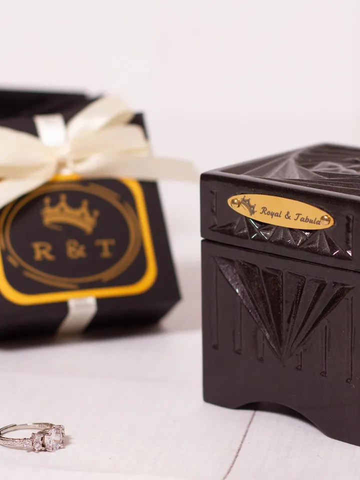 Music ring box proposal, Engagement ring box, Ring bearer box, Wooden ring box, Custom music box