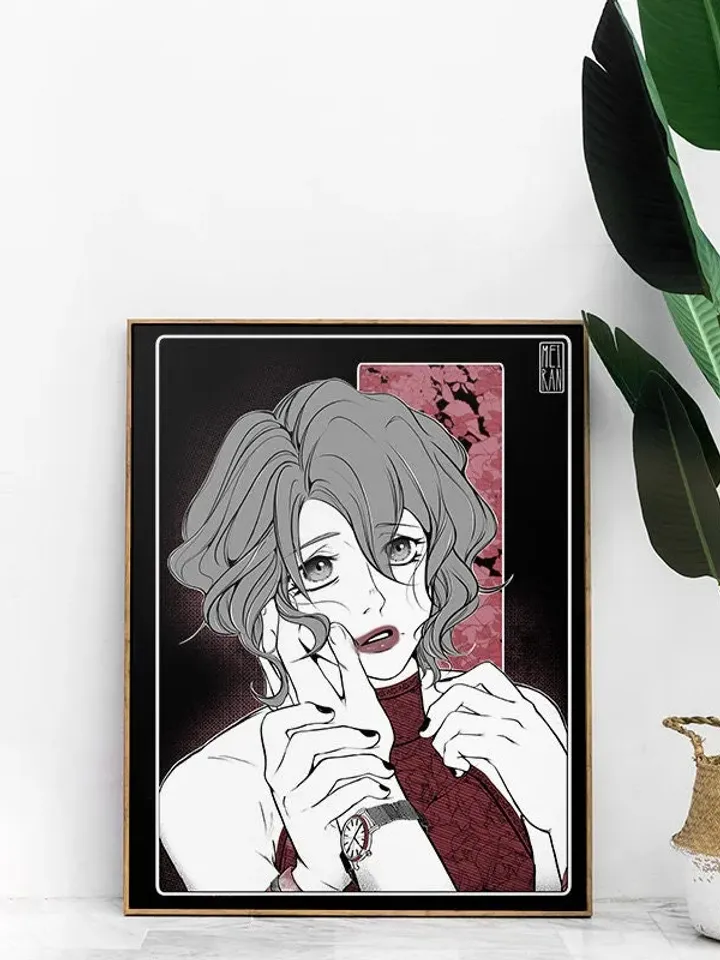 Lipstick | KiNKtober Boyslove 2020 Druck/Poster Matt | A4 Größe (210 x 297mm, 8,3 x 11,7 Zoll) | Yaoi | Yaoiart