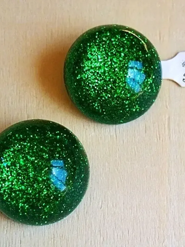Lucite Big Dômes - Earrings - Confetti Lucite - Glitter Dômes - Retro Earrings - Mid-Century Jewelry - Vintage Inspired - Glitter Paradise®