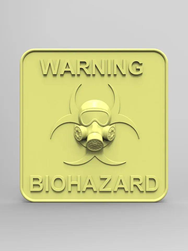 3D Model STL CNC Router file 3dprintable Panel Biohozard