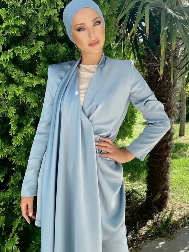 AHUNARE HIJAB - Wedding Dress, Muslim Evening Gown, Nikah, Islamic Wedding, Engagement, Bridesmaid,
