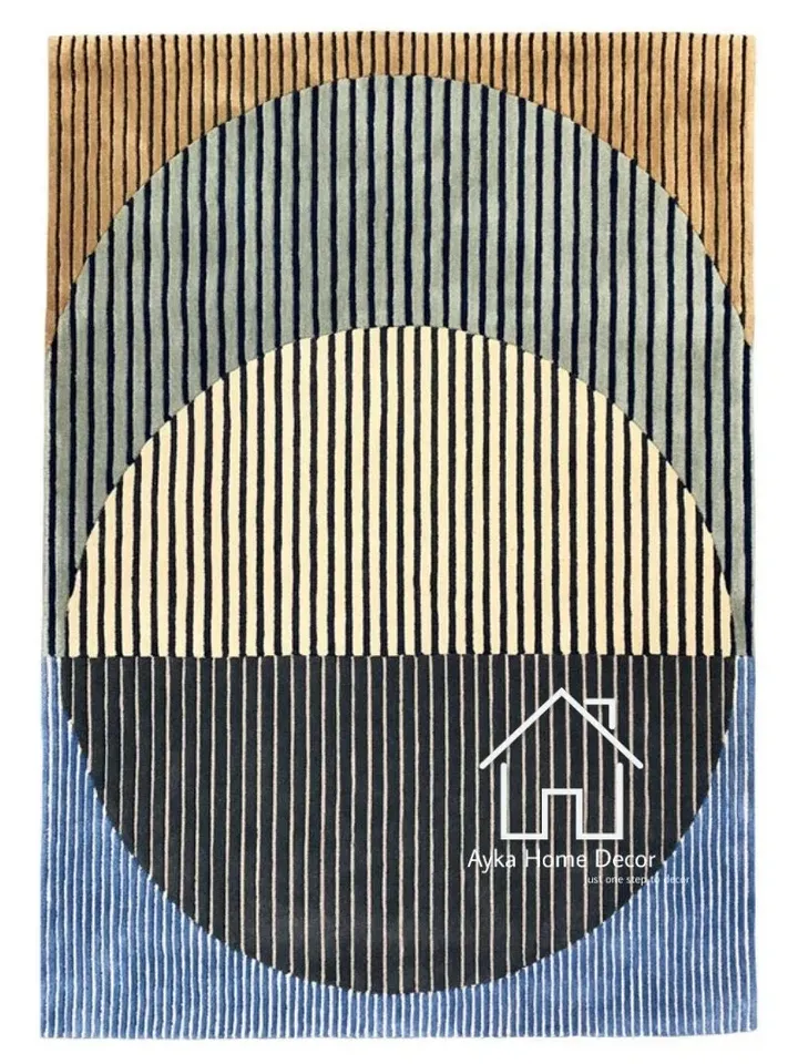 Meander Rug by Dare to Rug in New Zealand Wool Designer Hand Tufted Wool Area Rug Handmade Area Rug Morden Rugs Living Room Rug Vintage Rug