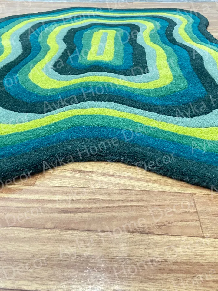 Anthena Hand Tufted 100% Pure Woolen Area Rug For Hall Kitchen Living Room Bed Room Bath Room Dining Room Kids Room Carpet / Christmas