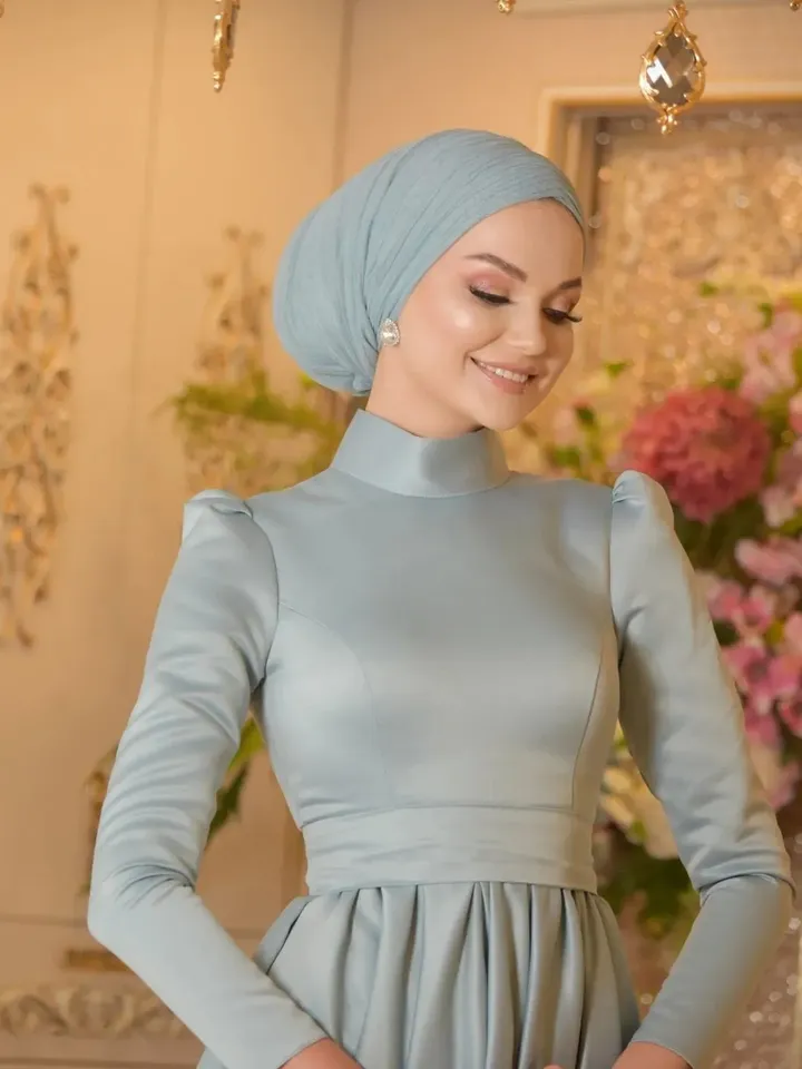 AHUNARE HIJAB - Wedding Dress, Muslim Evening Gown, Nikah, Islamic Wedding, Engagement, Bridesmaid