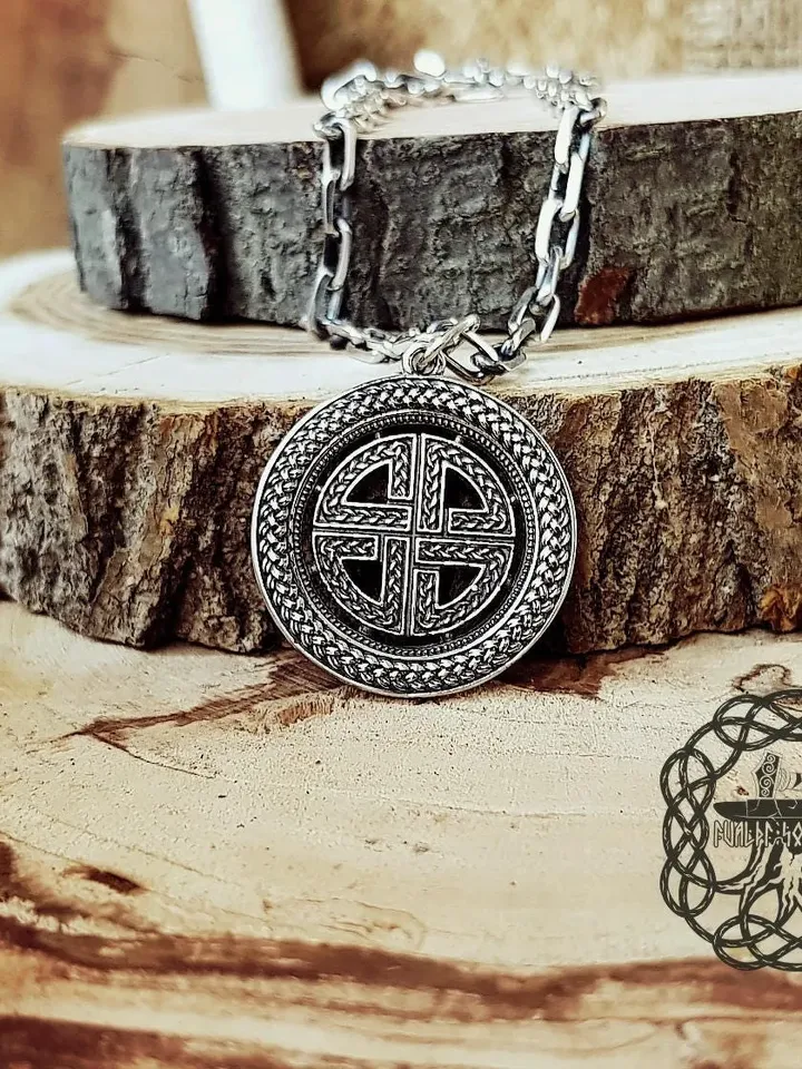 VIking Sheild Knot Pendant, Sterling Silver VIking Necklace, VIking Jewelry