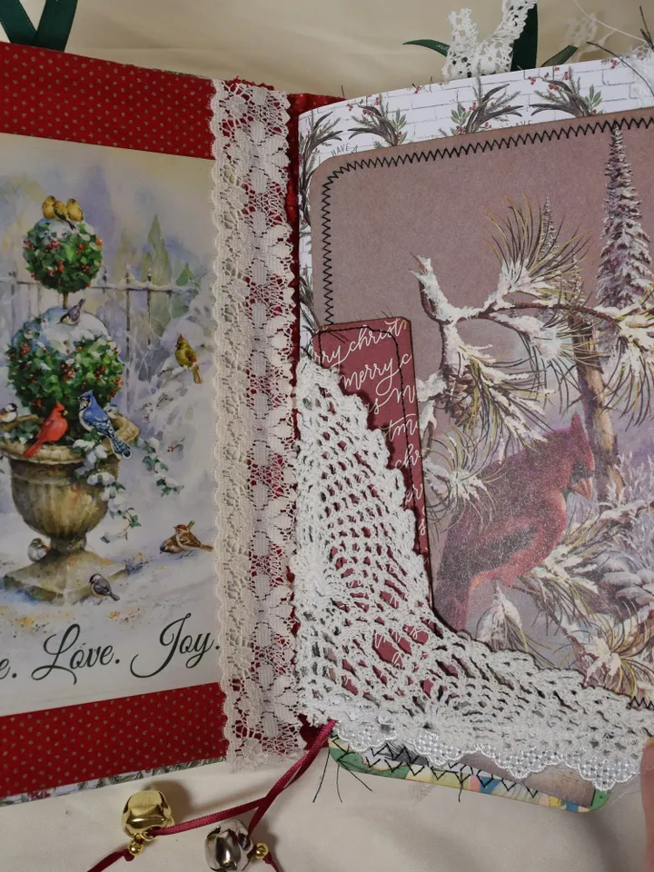 Christmas Themed Junk Journal-Recycled Journal-Junk Journal