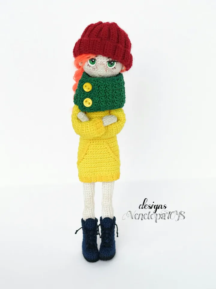 Pattern Crochet Outfit for Doll Jenny, crochet clothing for doll, amigurumi crochet pdf tutorial