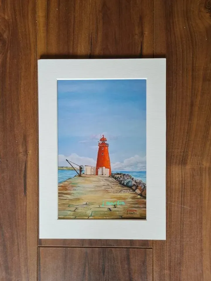Poolbeg Lighthouse, Great South Wall, Ringsend, Dublin Docks, unmounted, unframed