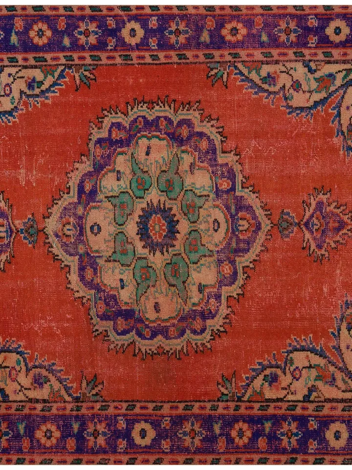 Add a touch of warmth to your living room with our Orange Turkish Rug 180x266 cm