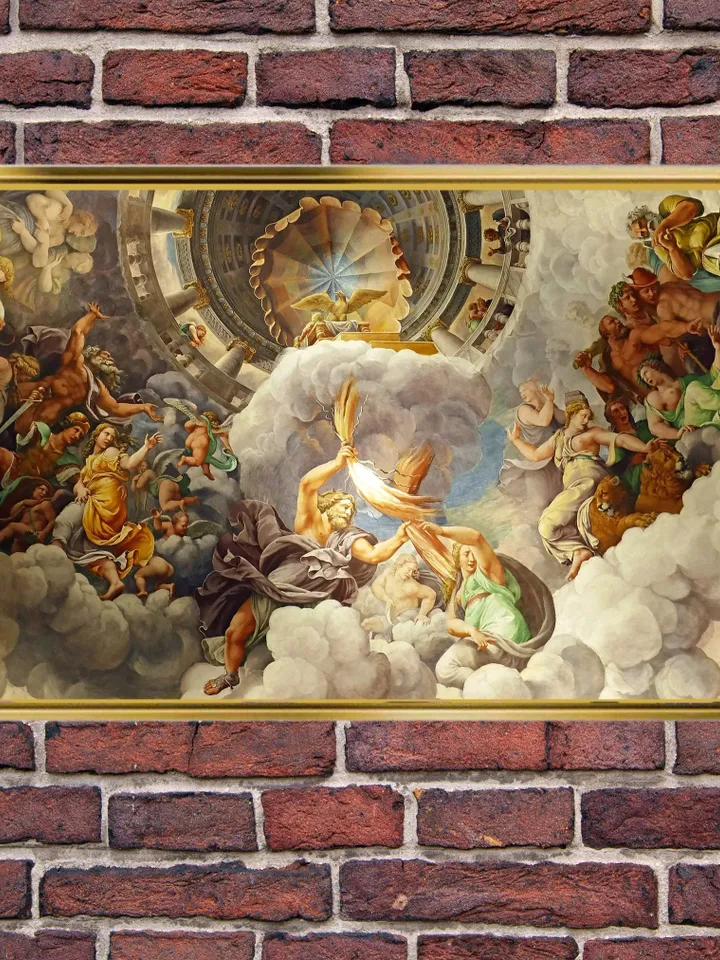 Zeus & Hera , Greek Mythology Print on Canvas , Floating Frame Option, Modern Wall Art, Extra Large Canvas Wall Art