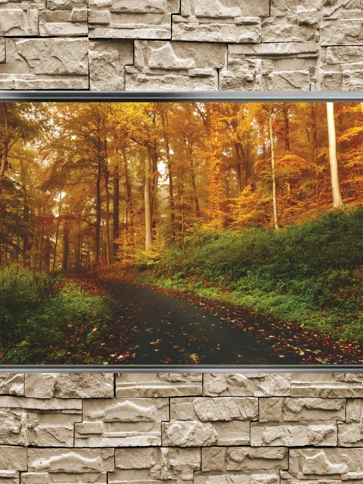 Forest Landscape Print on Canvas , Floating Frame Option, Modern Wall Art, Extra Large Canvas Wall Art