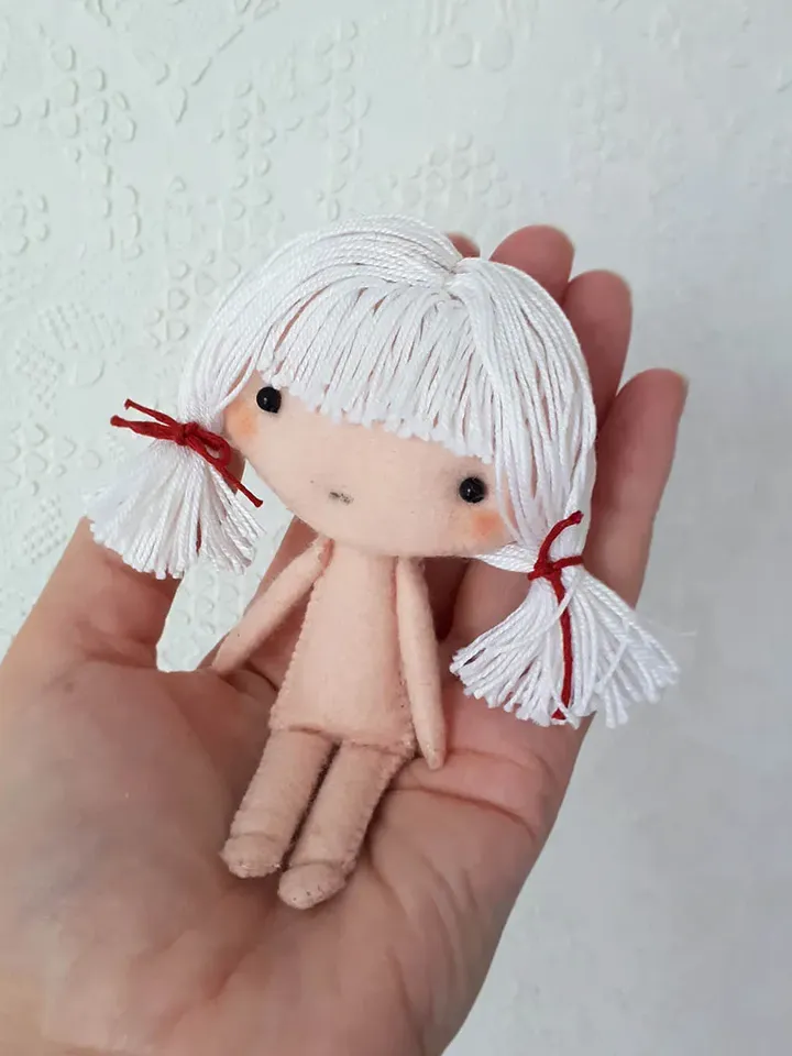Doll Sewing Pattern PDF , Felt Toy Pattern , Dolls Body 5 inch Pattern Fabric