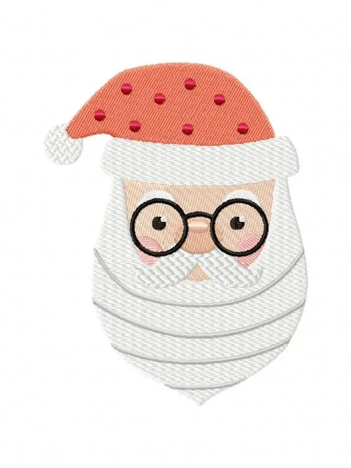 50% off,Santa Claus AppliqueDesign- Christmas Applique Embrodery Design For Children- Santa Face Machine Embroidery Design-7 Size Degital