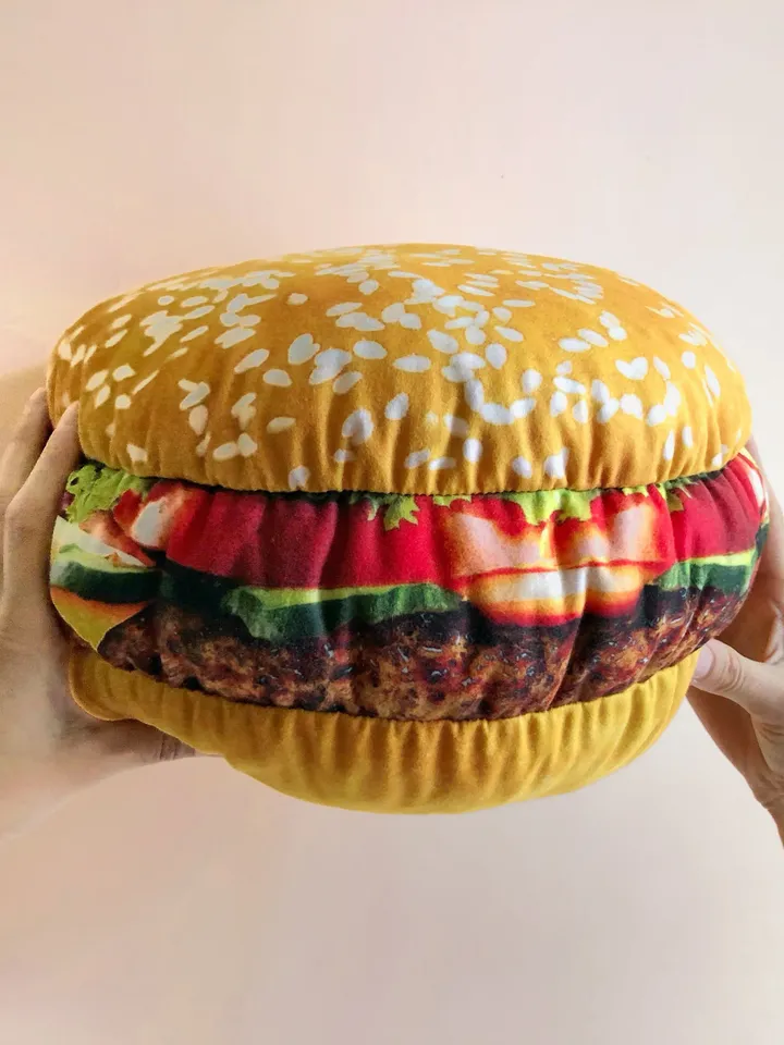 Burger Pillow / Burger / Hamburger / food Cushion / Cheeseburger pillow / Food Pillow / Food gift / Sandwich