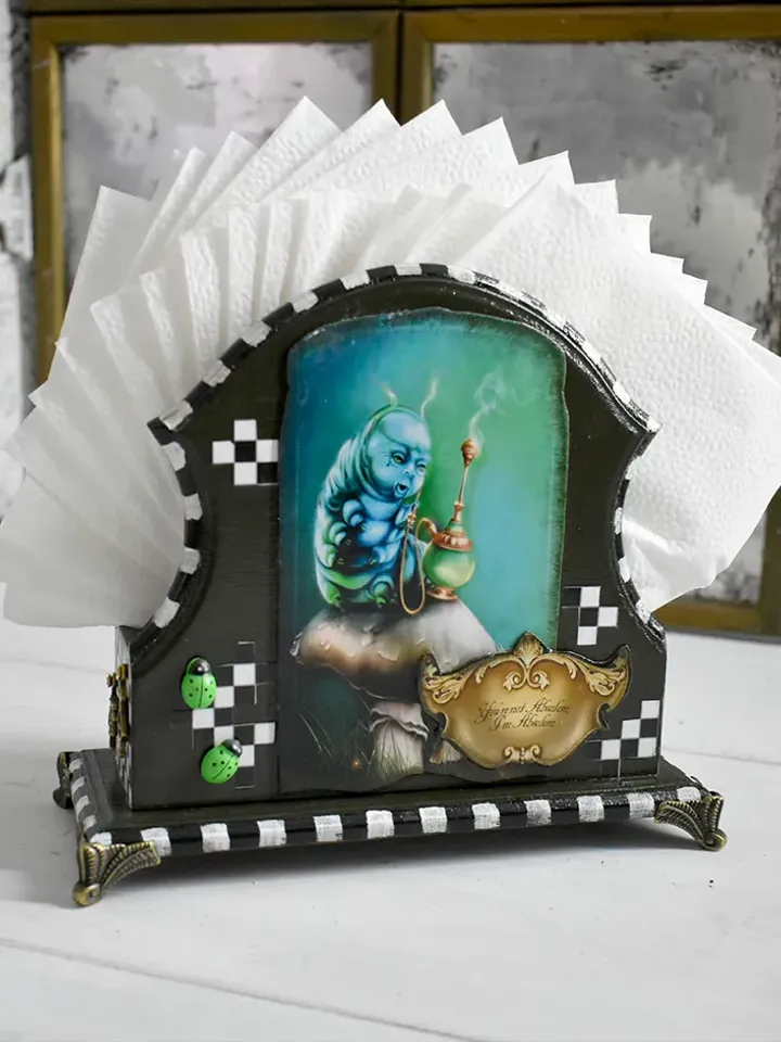 Handmade Napkin Holder for Square Napkins ALICE napkin Stand