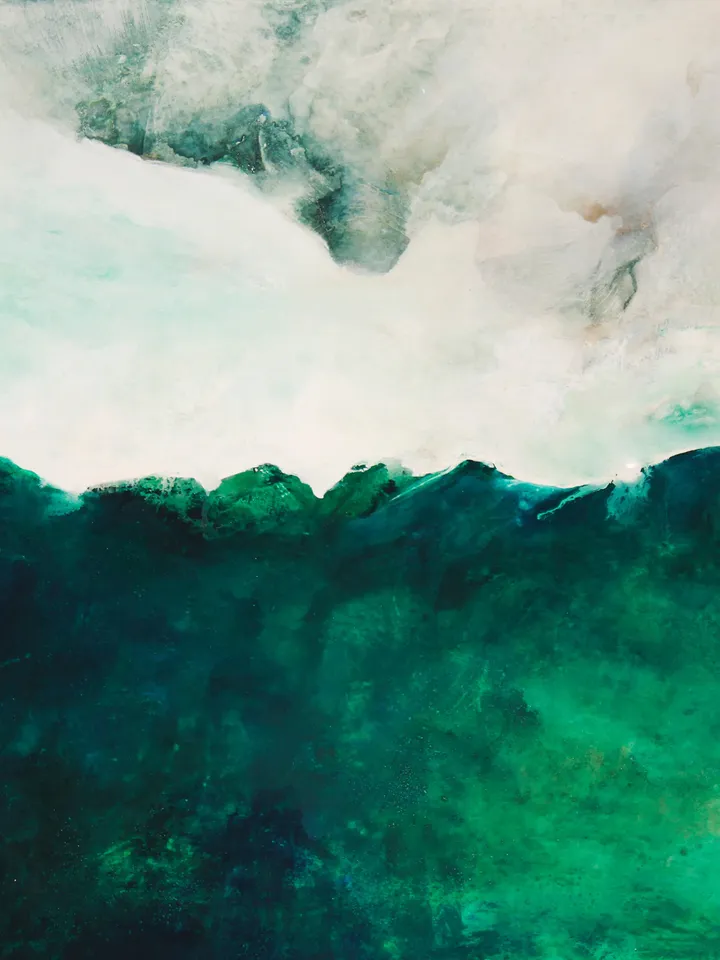 Mountain Wall Art on Canvas, Original Landscape Painting, Textured Mountain Painting, Abstract Landscape Painting, Green Landscape Art