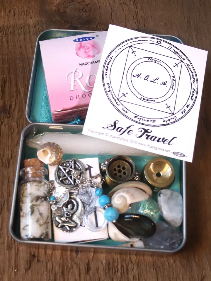 Ocean-themed Witchy Travel Altar, Pocket Altar, Witchy Mini Altar, Purse Altar, Miniature Altar, Altar in a Tin, Sea Witch Altar