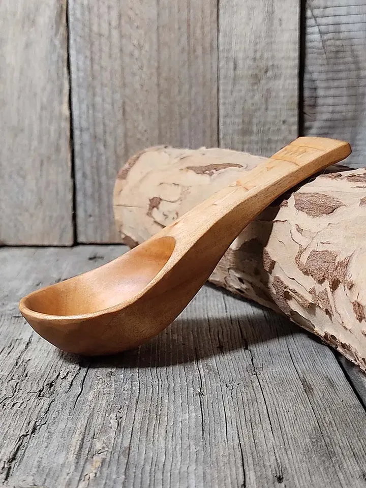 Handmade wooden coffee scoop, tea scoop, measuring spoon, Wooden gift coffee lovers, 9th anniversary willow wood spoon
